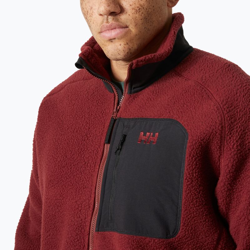 Férfi Helly Hansen Panorama Pile Block pulóver mars piros 3
