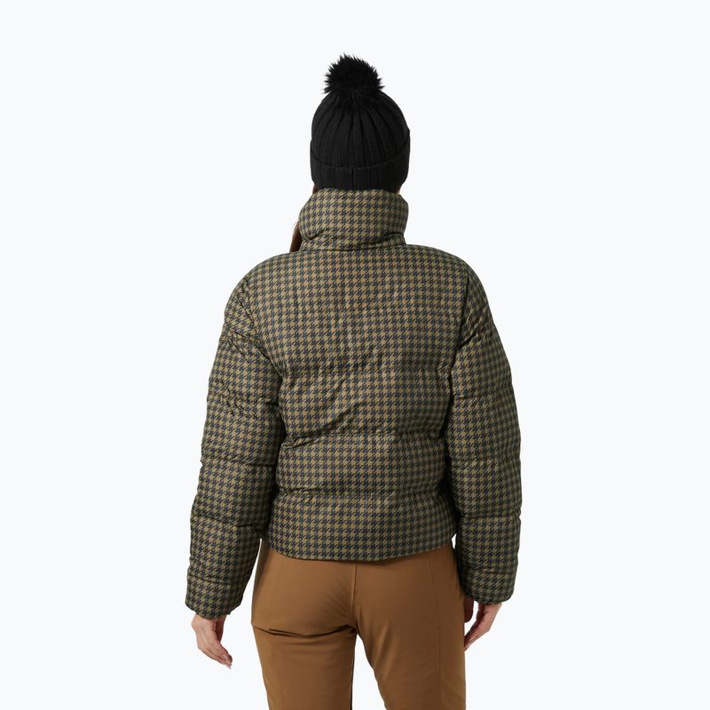 Helly Hansen női Jade Puffer szepia houndstooth aop pehelypaplan dzseki 2