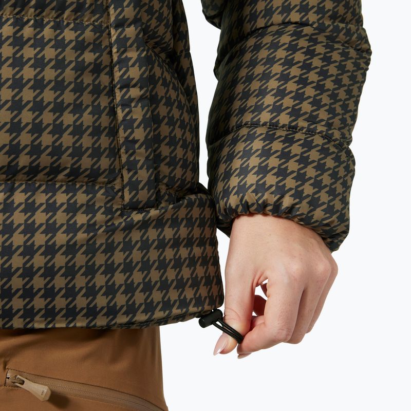 Helly Hansen női Jade Puffer szepia houndstooth aop pehelypaplan dzseki 5