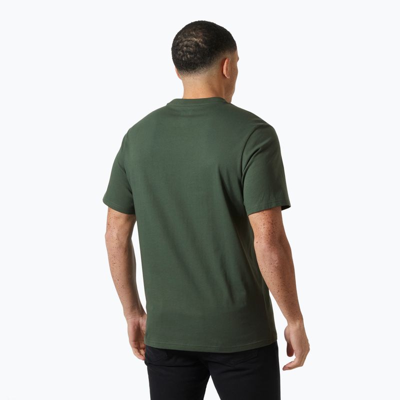 Férfi Helly Hansen Box T 2.0 dzsungel zöld póló 2
