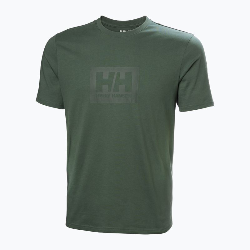 Férfi Helly Hansen Box T 2.0 dzsungel zöld póló 4