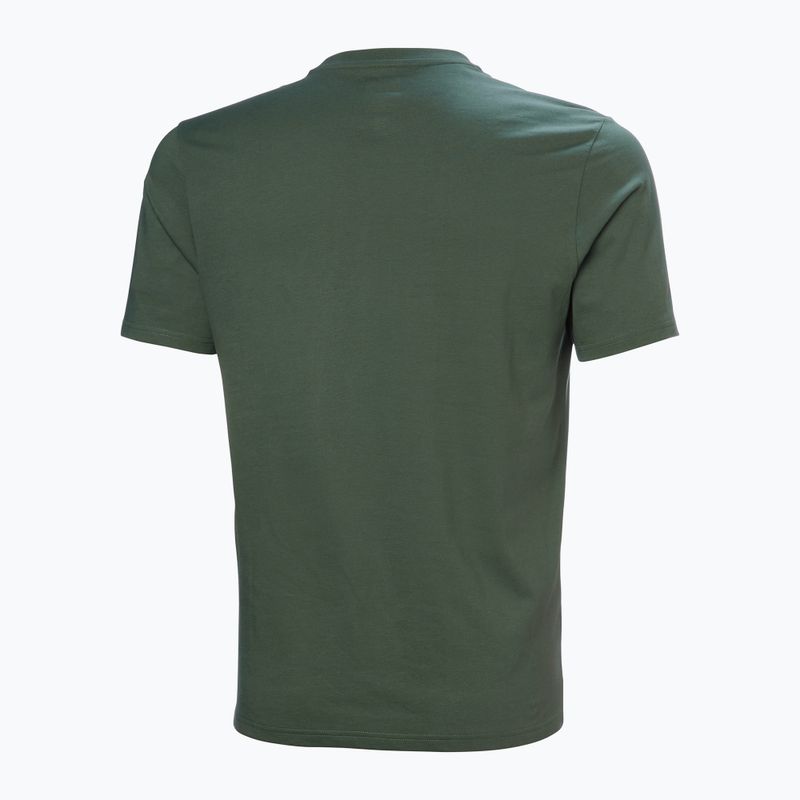 Férfi Helly Hansen Box T 2.0 dzsungel zöld póló 5