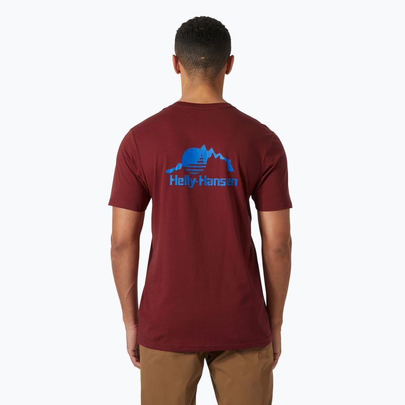 Férfi Helly Hansen Nord Graphic póló mars piros 2