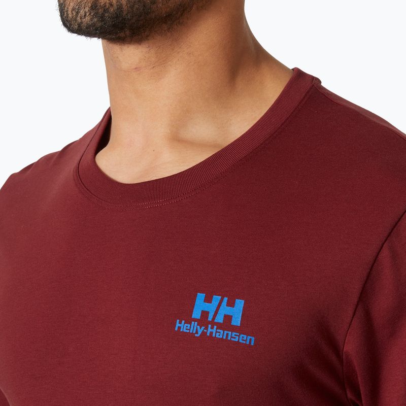 Férfi Helly Hansen Nord Graphic póló mars piros 3