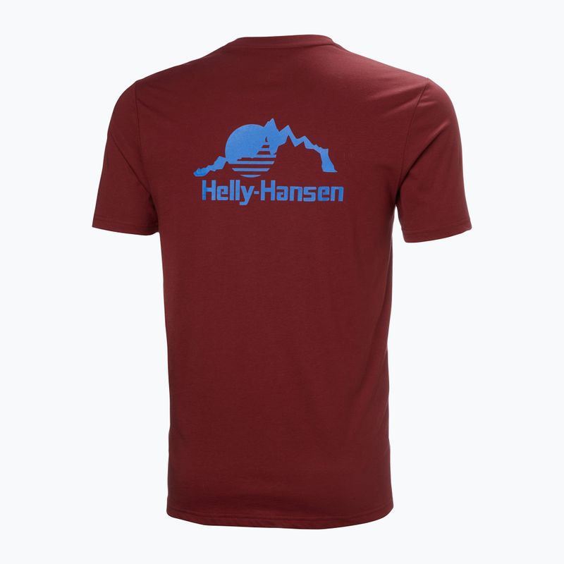 Férfi Helly Hansen Nord Graphic póló mars piros 5