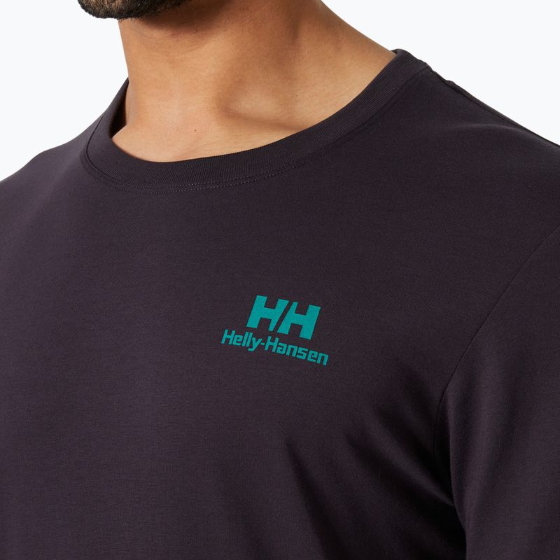Férfi Helly Hansen Nord Graphic fekete szőlő póló 3