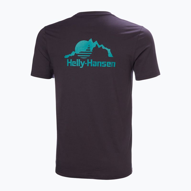 Férfi Helly Hansen Nord Graphic fekete szőlő póló 5