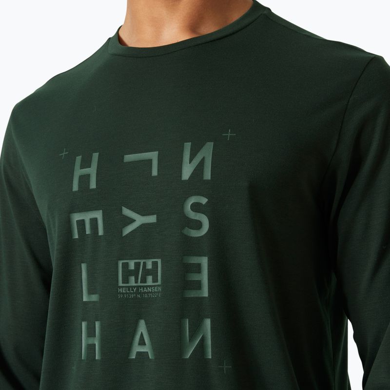Férfi Helly Hansen Skog Graphic sötét dzsungel hosszú ujjú ruha 3