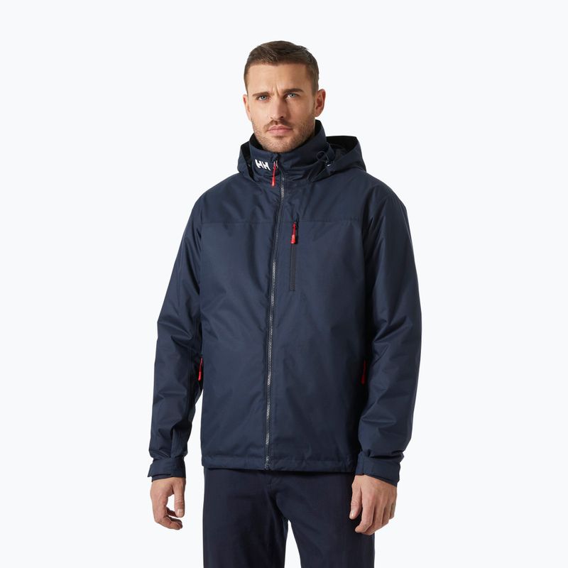 Férfi vitorláskabát Helly Hansen Crew Hooded Pile navy