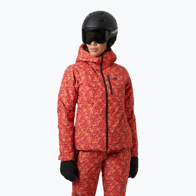 Női síkabát Helly Hansen Valdisere 3.0 red floral aop