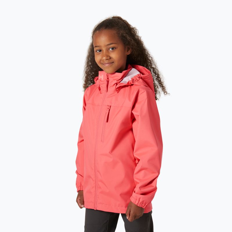 Gyerek vitorlásdzseki Helly Hansen Crew Hooded Jr 41813 sunset pink 3