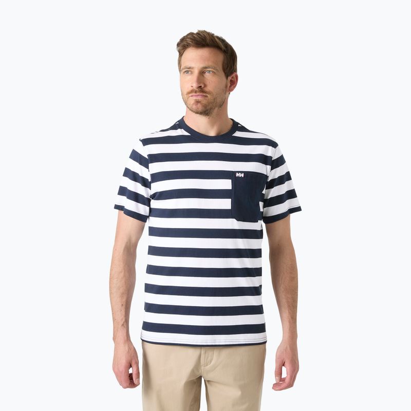 Férfi póló Helly Hansen Hudson navy stripe
