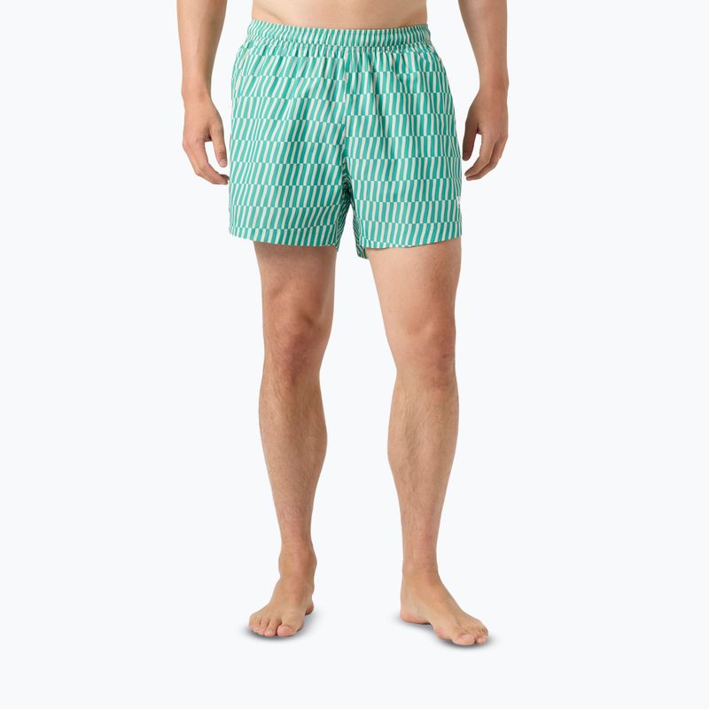 Férfi vitorlás rövidnadrág Helly Hansen Newport Trunk 4.5" dark mint offset stripe ao 3