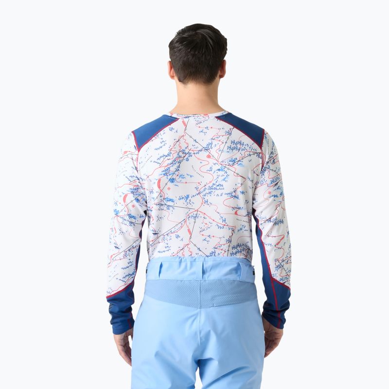Férfi Termoaktiv pulóver Helly Hansen Lifa Active white slope map aop 2