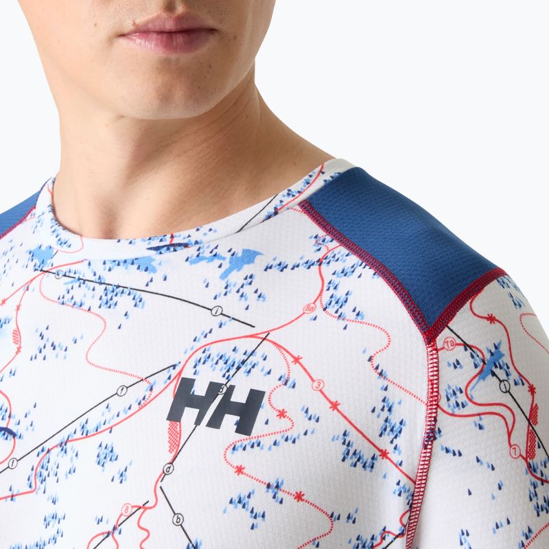 Férfi Termoaktiv pulóver Helly Hansen Lifa Active white slope map aop 3