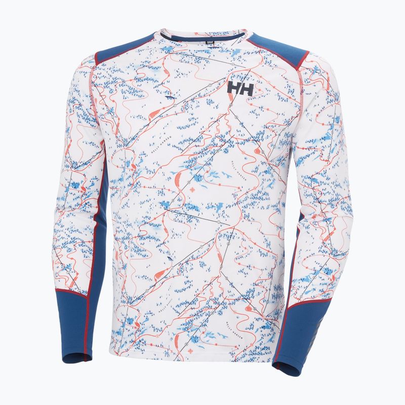 Férfi Termoaktiv pulóver Helly Hansen Lifa Active white slope map aop 5