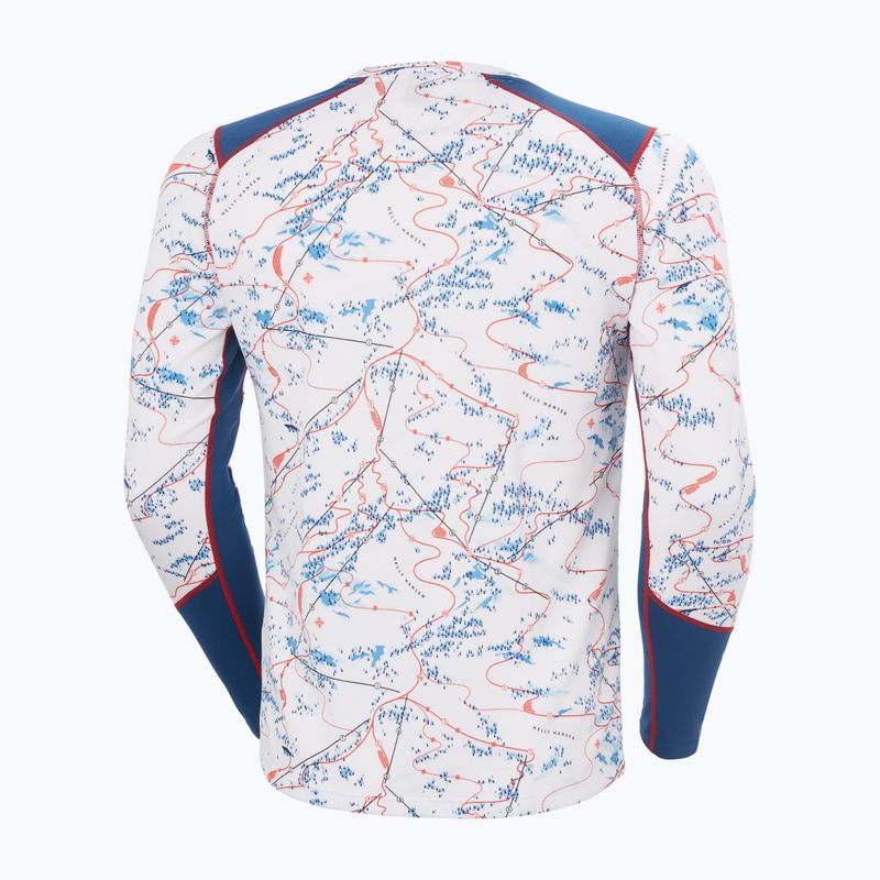 Férfi Termoaktiv pulóver Helly Hansen Lifa Active white slope map aop 6
