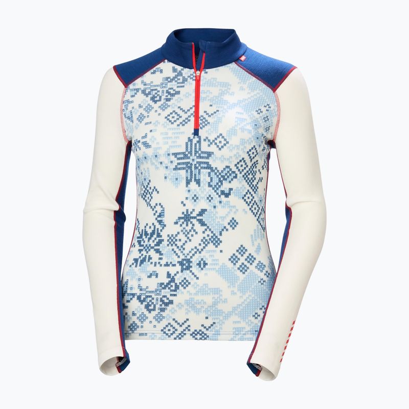Női Termoaktiv pulóver Helly Hansen Lifa Merino Midweight Gra 1/2 Zip bright blue new nordic aop 5