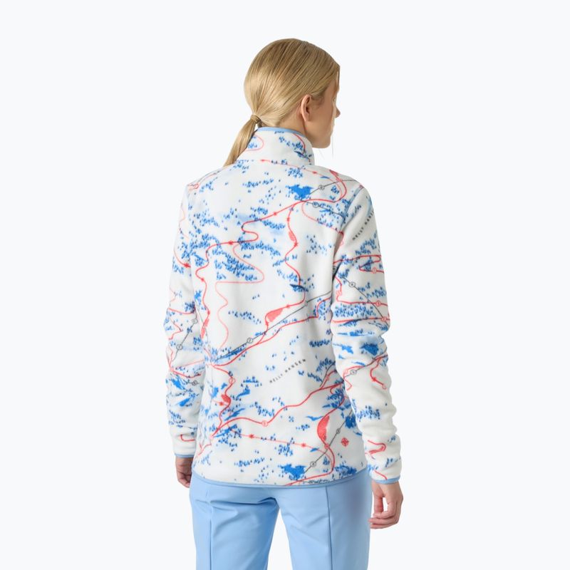 Női polár pulóver Helly Hansen Maridalen Printed Fleece white slope map aop 2