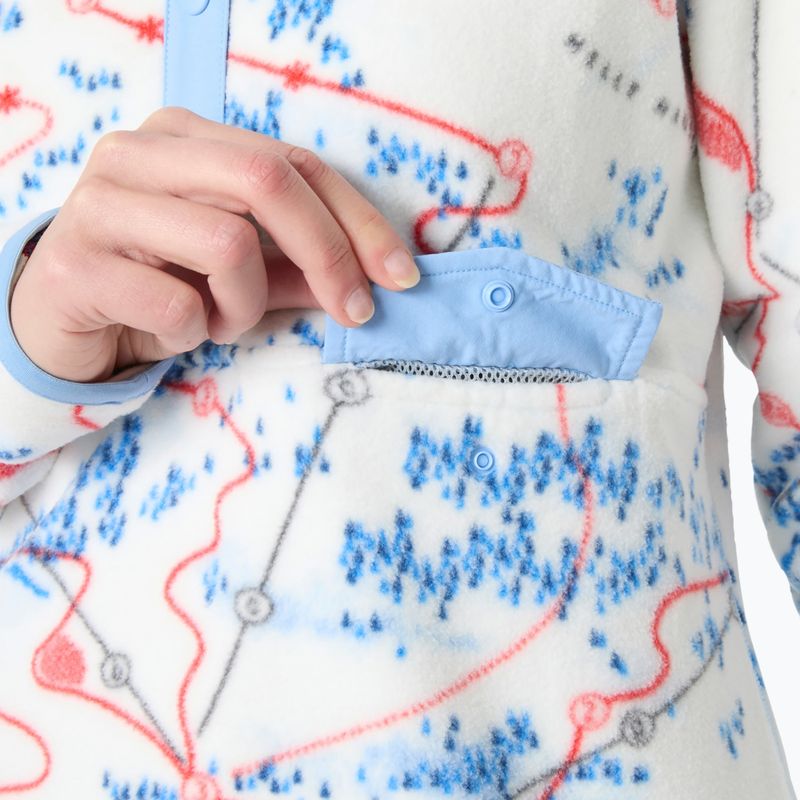 Női polár pulóver Helly Hansen Maridalen Printed Fleece white slope map aop 3