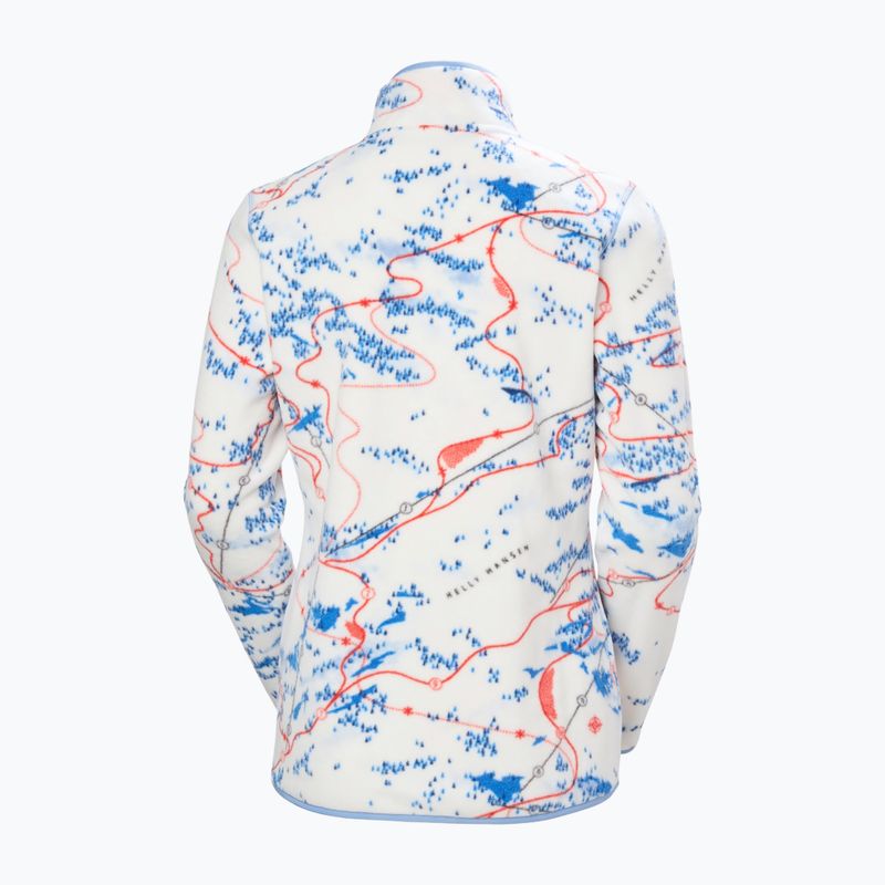Női polár pulóver Helly Hansen Maridalen Printed Fleece white slope map aop 5