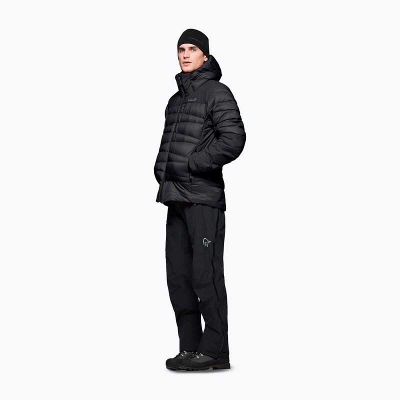 Férfi pehelykabát NORRONA Falketind Down 750 Zip Hood caviar black 4