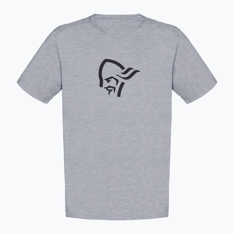 Férfi póló NORRONA Cotton Viking grey melange/caviar 4