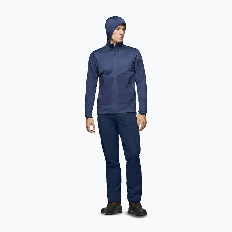 Férfi trekking pulóver NORRONA Falketind Warm2 Stretch Hood indigo night 2
