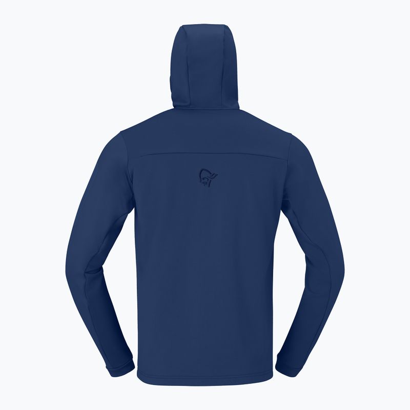 Férfi trekking pulóver NORRONA Falketind Warm2 Stretch Hood indigo night 6