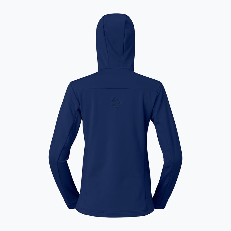 Női túrafelső NORRONA Falketind Warm2 Stretch Hood indigo night 6