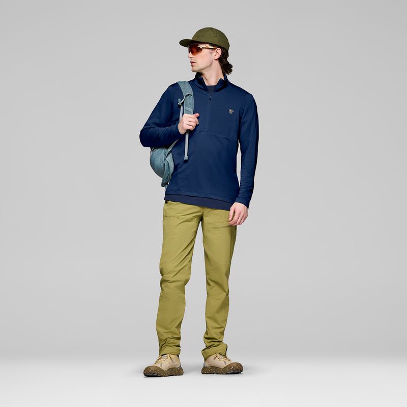 Férfi trekking pulóver NORRONA Femund Warm1 Zip Neck indigo night 2