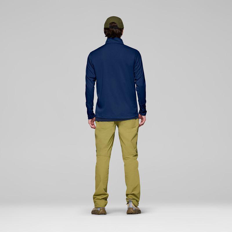 Férfi trekking pulóver NORRONA Femund Warm1 Zip Neck indigo night 3