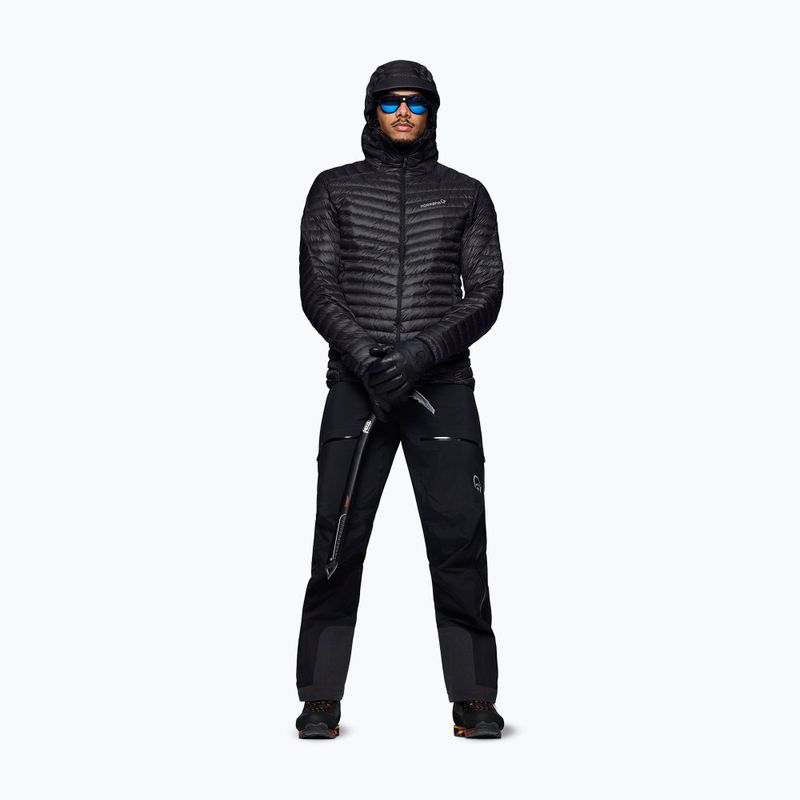Férfi pehelykabát Norrona Trollveggen Down800 Super Light Hood Caviar Black 2