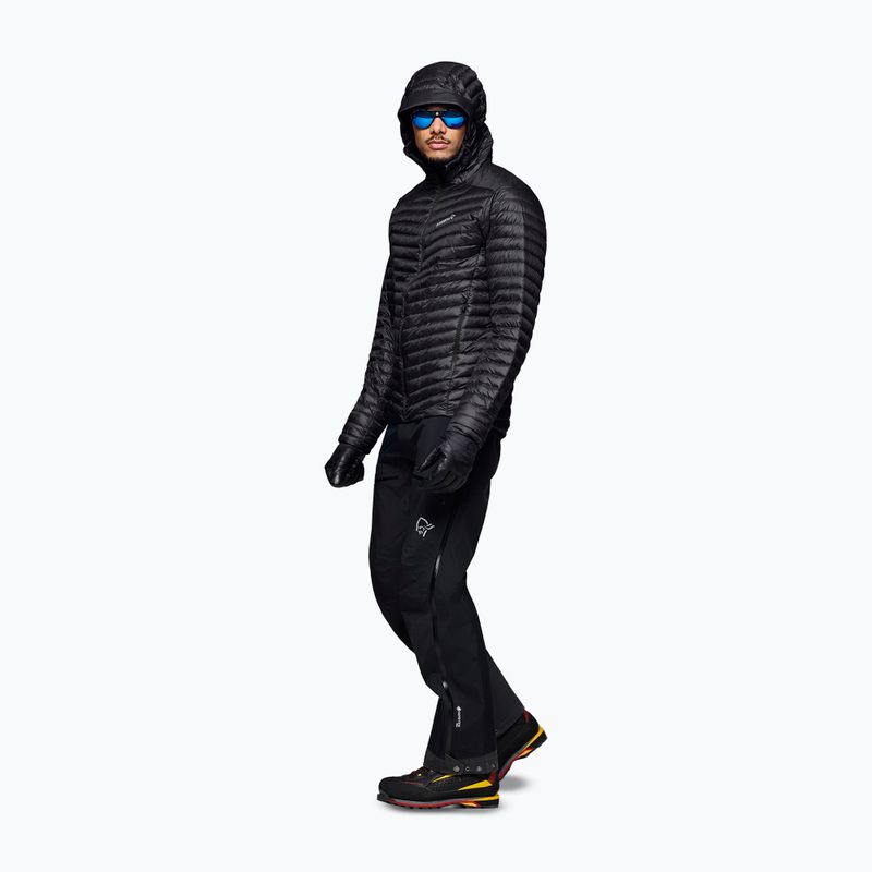 Férfi pehelykabát Norrona Trollveggen Down800 Super Light Hood Caviar Black 4