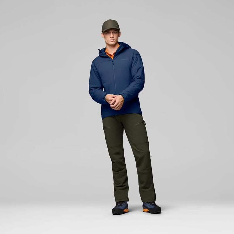 Férfi bélelt kabát NORRONA Femund Thermo60 Zip Hood indigo night 2