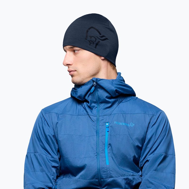 Téli sapka NORRONA PureUll 180 Beanie indigo night 4