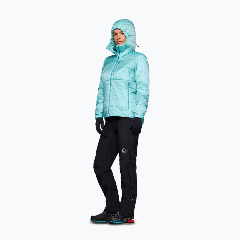 Női bélelt kabát NORRONA Faketind Thermo40 Zip Hoodie aqua haze 4