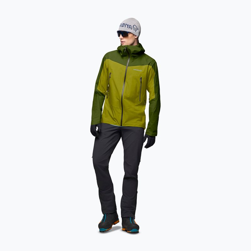 Férfi esőkabát NORRONA Falketind Gore-Tex golden lime/pesto 2
