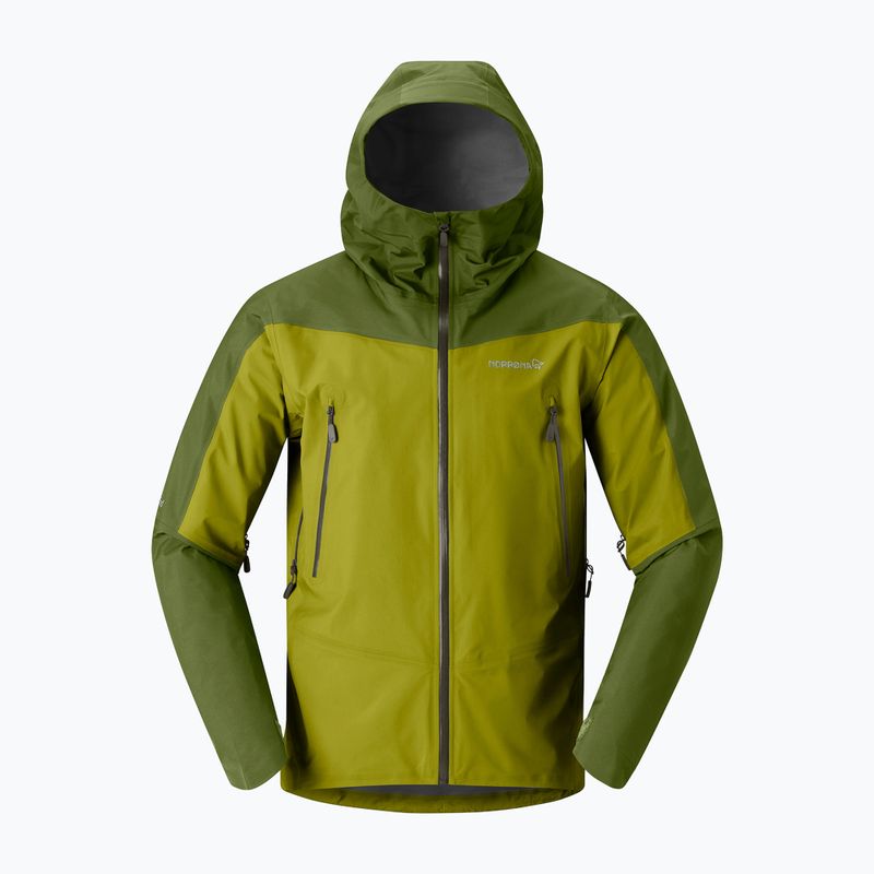 Férfi esőkabát NORRONA Falketind Gore-Tex golden lime/pesto 4