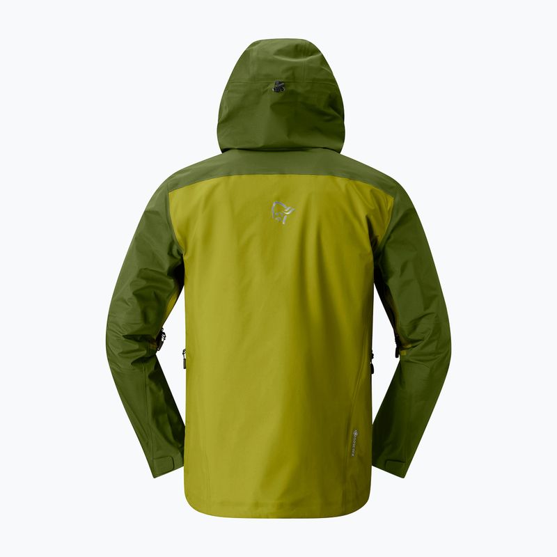 Férfi esőkabát NORRONA Falketind Gore-Tex golden lime/pesto 5