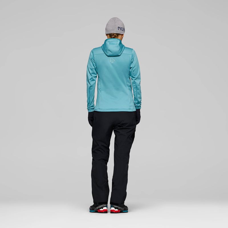 Női túrafelső NORRONA Falketind Warm2 Stretch Hood brittany blue 3