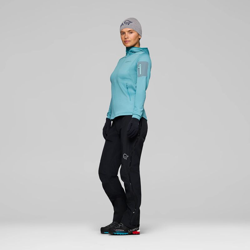 Női túrafelső NORRONA Falketind Warm2 Stretch Hood brittany blue 4