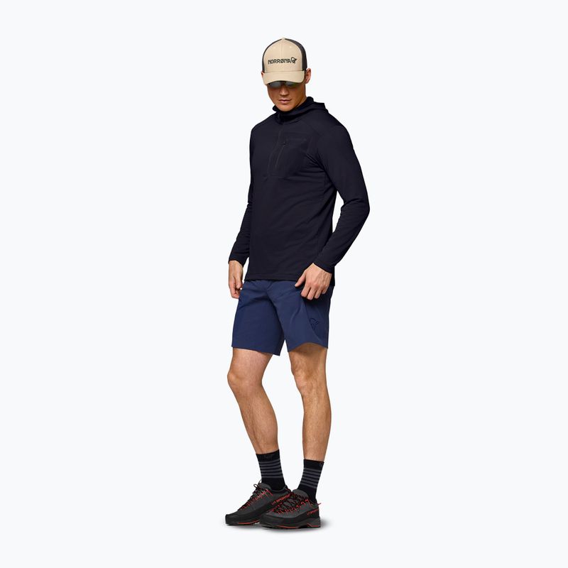 Férfi trekking pulóver NORRONA Falketind Warm1 Hood caviar black 2