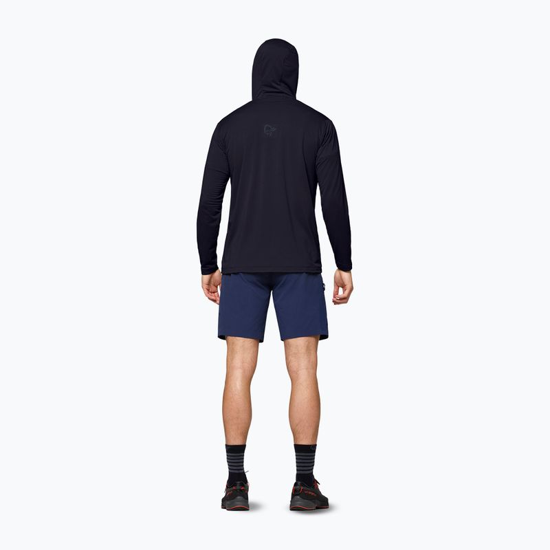 Férfi trekking pulóver NORRONA Falketind Warm1 Hood caviar black 3