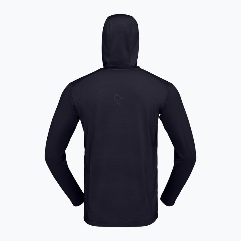 Férfi trekking pulóver NORRONA Falketind Warm1 Hood caviar black 6
