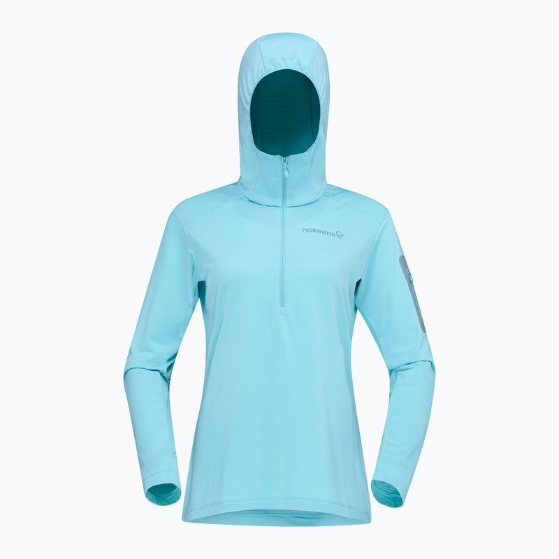 Női túrafelső NORRONA Falketind Warm1 Hood aqua haze/trooper 5
