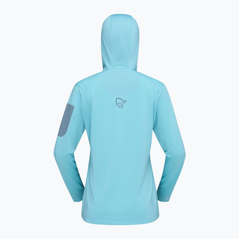 Női túrafelső NORRONA Falketind Warm1 Hood aqua haze/trooper 6