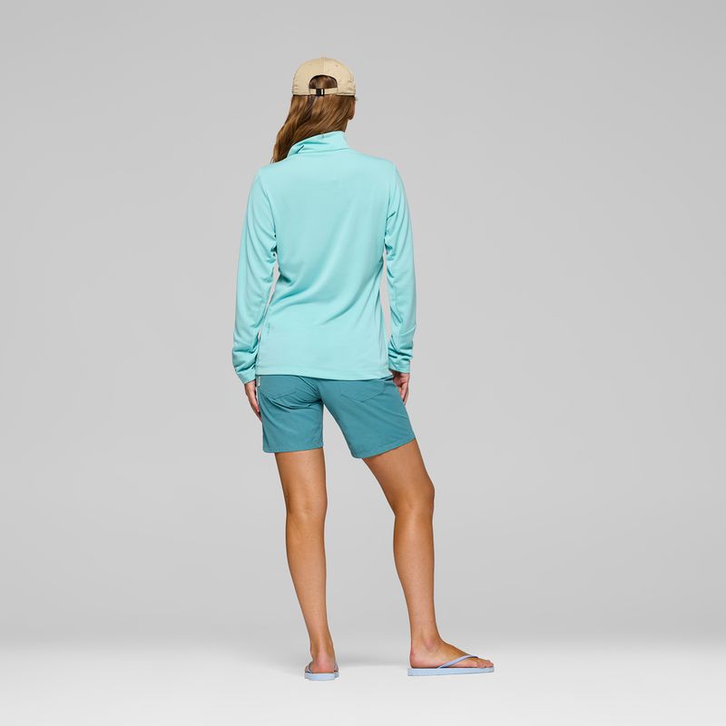 Női túrafelső NORRONA Femund Warm1 Zip Neck aqua haze/trooper 3