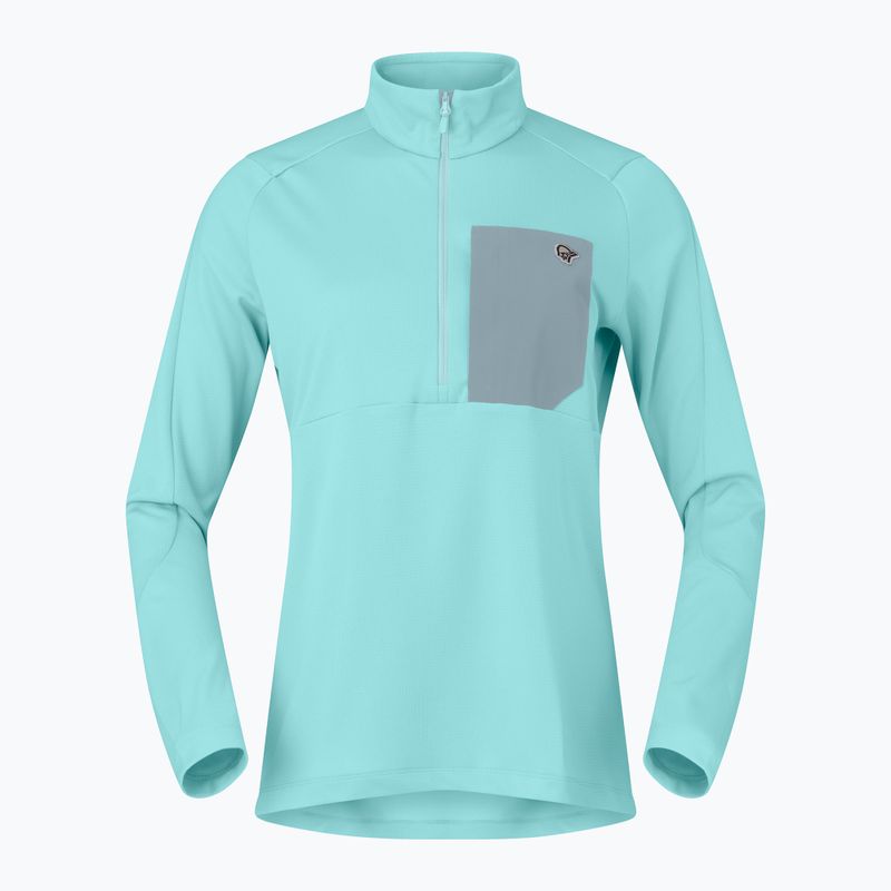 Női túrafelső NORRONA Femund Warm1 Zip Neck aqua haze/trooper 5