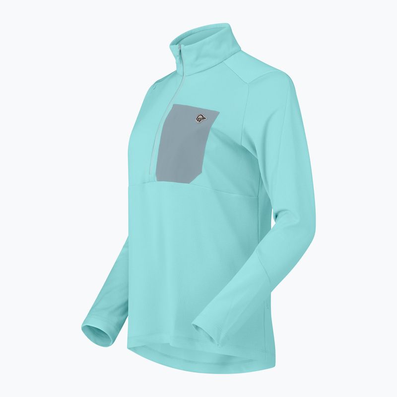Női túrafelső NORRONA Femund Warm1 Zip Neck aqua haze/trooper 7